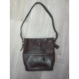 Coach Vintage Brown Leather Drawstring Bucket‎ Bag